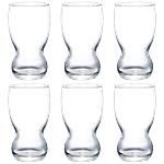 Roxx Fountain HB Tumbler - Premium Quality Glass, Round, Transparent 365 ml (Set of 6)