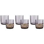 Pasabahce Leia Whisky Glass - 420174, Purple, Long Lasting, Sturdy, No Sharp Edges 265 ml (Set of 6)