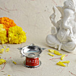 Hazel Stainless Steel Diya Panchvati - Silver Colour 1 pc
