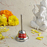 Hazel Steel Ghanti Pooja Bell - Beautiful & Durable, For Hindu Rituals 1 pc