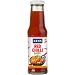 Keya Red Chilli Sauce - Tangy & Spicy, Used For Dipping 200 g Glass Bottle