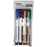Kores Smoothline Plus White Board Marker - Assorted Colours Of Black, Blue, Red & Green 1 pc (Pack of 4)