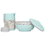 Asian Royal Hot Pot - Sonic + Sterling, Plastic & Steel, Foodz Green, Highly Durable, Sturdy 2 pcs (Sonic 1.5 L + Sterling 750 ml)