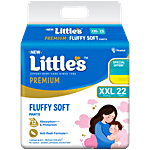Little's Premium Baby Fluffy Soft Diaper Pants - XXL,15-25 kg 22 pcs