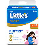 Little's Premium Baby Fluffy Soft Diaper Pants - L, 9-14 kg 62 pcs