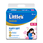 Little's Premium Baby Fluffy Soft Diaper Pants - M, 7-12 kg 72 pc