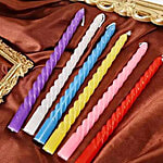 Creative Space Christmas Long Stand Candles - Multicoloured 12 pcs