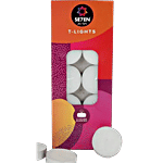 Se7en T-Lights Candle - BVC, White, Traditional, Ideal Gift, Christmas Decoration 10 pcs