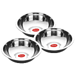 Jensons Heavy Gauge Stainless Steel Solid Mixing Bowl - 21 cm, Lightweight, Silver 1 pc