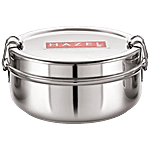 Hazel Stainless Steel Traditional Design Lunch/Tiffin Container - With Locking Clip, Durable 500 ml (1 pc)