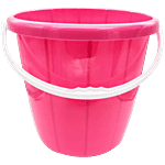 Jaycee Bucket - Plastic, Sturdy Handle, Easy To Clean, BPA Free, Pink 16 L