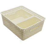 Jaycee Premium Tray - Plastic, Storage Organiser, For Multipurpose Use, Ivory 3 pcs