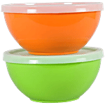 Jaycee Round Bowl With Lid - Lightweight, Durable, Dishwasher Safe 330 ml (Set of 3)