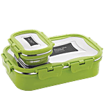 Cello Thermo Click Lunch Pack - Stainless Steel, Big, Green, Leak-proof, For Office & School Use 925 ml