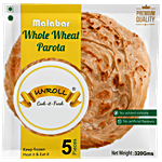 Unroll Malabar Whole Wheat Parota - Cook It Fresh, Healthy & Nutritious 320 g (5 pcs)