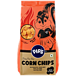 PIP'S Corn Chips - Fiery Piri Piri, High In Fibre, Gluten Free, Non Gmo, No Palm Oil 125 g