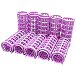 Bronson professional Hair Roller/Curler Clips - Lightweight, 25mm, Multicolour 10 pcs