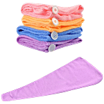 Bronson professional Premium Hair Wrapper Towel With Microfibre - For Quick Drying, Multicolour 1 pc