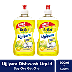 Sri Sri Tattva Ujjiyara Liquid Dishwash - Lemon 500 ml (Buy 1 Get 1 Free)