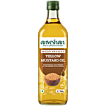 Anveshan Wood Cold Pressed Kachi Ghani Yellow Mustard Cooking Oil 1 L Bottle