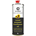 Anveshan Wood Cold Pressed Sunflower Cooking Oil - Heart-Healthy Good Fats 2 L