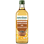 Anveshan Wood Cold Pressed Sunflower Cooking Oil - Heart-Healthy Good Fats 1 L Bottle