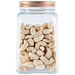 White Gold Glass Jar With Copper Colour Lid - 100% Food Grade Material 1.5 l