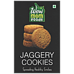 WOW MOM FOODS Jaggery Cookies - Goodness Of Millet, Rich, Crispy, No Added Preservatives 150 g