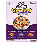 Manna Go Grain Crunchies - Fruit & Nut, Real Blueberry, Multigrain Breakfast Cereal, For Kids 300 g 