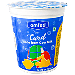 OMFED Plain Curd - Made From Cow Milk 400 g 