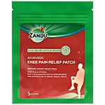 Zandu Knee Pain Relief Patch - Ayurvedic, For Pain & Stiffness, Lasts Up To 8 Hours 5 pcs