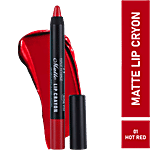 Half N Half Matte Lip Crayon - 24H Super Stay, Velvety Soft, Long-Lasting & Non-Transfer 3.5 g 01 Hot Red