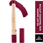 Mattlook Velvet Smooth Non-Transfer Lipstick - Long-Lasting & Water Proof 2 g 21 Deep Magenta