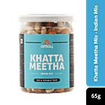 Omay Foods Khatta Meetha - Indian Mix, Roasted, Non-Fried, Protein-Rich, Oil-Free Snack 65 g