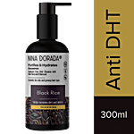 Nina Dorada Anti DHT Shampoo Black Rice & Charcoal For Oily Scalp - Prevents Hairfall, Damage & Breakage 300 ml