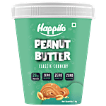 Happilo Classic Peanut Butter - Crunchy, High In Protein, Gluten Free 1 kg