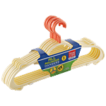 Pratap All Rounder Hanger - High Quality Plastic, Assorted Colour, Rotating Hook, UV Stabilised 6 pcs 