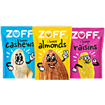 Zoff Dry Fruit Combo - Cashews, Raisins, Almonds 250 g (Pack of 3)