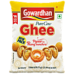 Gowardhan Pure Cow Ghee - Premium Quality, Rich In Vitamins 750 ml Pouch
