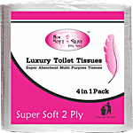 New Soft n Silky Luxury Toilet Tissues - 2 Ply 4 pcs (400 Pulls each)