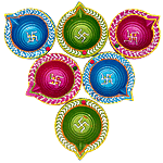 SriRudra Decorative Colour Diya - S8, Eco-Friendly, For Diwali Decorations 6 pcs