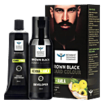 Bombay Shaving Company Brown Black Beard Colour - Henna & Amla 60 ml (Colourant + Developer, 30 ml each)