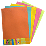 Se7en A4 Size Ruled Paper - Bright Colours 50 Sheets