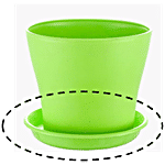 Kraft Seeds Plate For Plastic Flower Pot - Green, 15 cm, Collects Water 26 g 