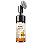 Atulya Orange Peel Foaming Face Wash - With In-Built Soft Brush, Removes Tan & Hydrates 150 ml