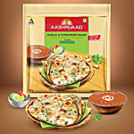 Aashirvaad Ready to Cook Garlic & Coriander Naan, Delicious Frozen 400 g Pouch (5 pcs)