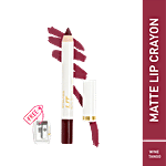 MyGlamm LIT Matte About It Lip Color - Highly Pigmented, Comfortable 2.8 g Wine Tango (Free Sharpener)