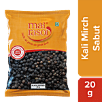 Mai Rasoi Black Pepper/Kali Mirch Sabut Whole - Premium Quality, Flavouring Agent 20 g Pouch