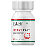 INLIFE Heart Care Capsules - Arjuna, Moringa, Green Tea, Healthy Blood Pressure 60 pcs 