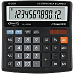 Bambalio BL-555M 12-Digit 112 Steps Check & Correct Calculator With Large Display 1 pc